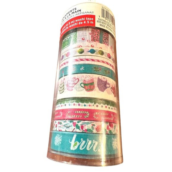 Artminds Christmas Washi Tape 6 Rolls Holiday-Themed Designs Crafts Scrapbooking - Picture 4 of 10